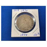 LOT 1595 1834 50C BUST
