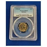 LOT 1596 19387D MS65 BUFFALO 5C
