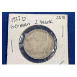 LOT 1621 1937D GERMAN 2 MARK