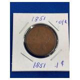 LOT 1623 1851 1C TYPE COIN