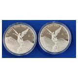 LOT 1628(2) 1/2 OZ SILVER CAMEO LIBERTAD