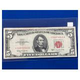 LOT 1644 $5 1963 RED SEAL STAR NOTE