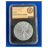 LOT 1652 2019W MS70 SILVER EAGLE
