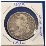 LOT 1657 1832 CHOP MARK 50C