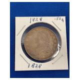 LOT 1658 1828 50C BUST