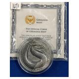 LOT 1671 2020 1OZ SILVER GERMANIA BEAST