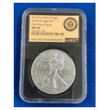 LOT 1673 2019W MS70 SILVER EAGLE