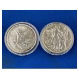 LOT 1675 (2) 1OZ SILVER CANADA COINS