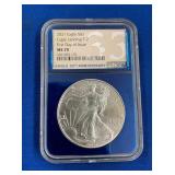 LOT 1686 2021 MS70 SILVER EAGLE