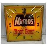 15I MASONS ROOTBEER CLOCK