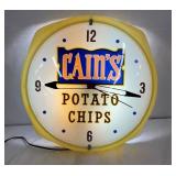 17IN CAINS POTATO CHIPS CLOCK