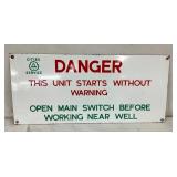 SSP CITIES SERVICE DANGER WARNING SIGN