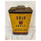 10QTS GOLD CREST MOTOR OIL CAN