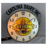 17IN GOLDEN GUERNSEY LIGHTUP PAM CLOCK