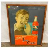 FRAMED SUNCREST CB W/ BOY AND BOTTLE