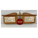 KAY WOODEN COCA COLA MENU
