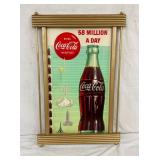 ORIG. FRAMED COKE CB 1957 W/ BOTTLE