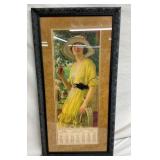 1920 COCA COLA FRAMED CALENDAR