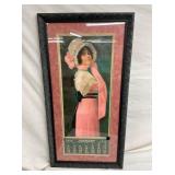 1914 FRAMED COCA COLA CALENDAR