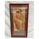 1915 FRAMED COCA COLA CALENDAR