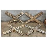 EMB. CAST IRON STATION LIGHTS GROUP