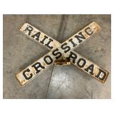 #2 EARLY EMB. CAST RR CROSSING SIGN