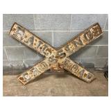 #3 EARLY EMB. CAST RR CROSSING SIGN