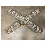 #4 EARLY EMB. CAST RR CROSSING SIGN
