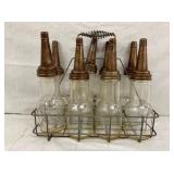 8 OIL RACK CARRIER W/ BOTTLES