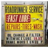 DS EMB. FASTLUBE ROADRUNNER STATION SIGN