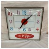 15IN. DRINK DR. PEPPER Art Deco CLOCK 