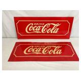 (2) NOS 1941 EMB. GLASCOCK TIN SIGNS 