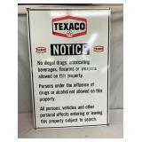SSP TEXACO NOTICE SIGN 