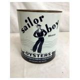 1G. SAILOR BOY OYSTER TIN 