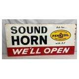 SST 1965 PENNZOIL SOUND HORN SIGN 
