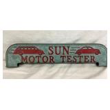 EMB. SUN MOTOR TESTER MARQUEE SIGN 