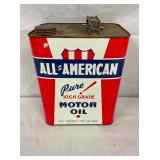 2G. AL-AMERICAN MOTOR OIL CAN W/SHIELD 