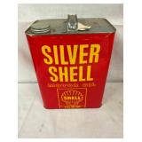 2G. SILVER SHELL MOTOR OIL CAN