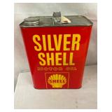 2G. SILVER SHELL MOTOR OIL CAN