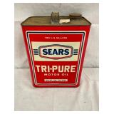 2G. SEARS MOTOR OIL TRI-PURE CAN