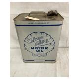 2G. SILVER SHELL MOTOR OIL CAN
