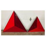 (2) CITGO TRIANGLE PLASTIC SIGNS 