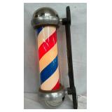LIGHTED BARBER POLE - WORKS! 