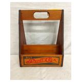 WOODEN 6-PACK DOUBLE DOT PEPSI CARRIER 