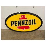 EMB. LEXAN PENNZOIL SIGN 