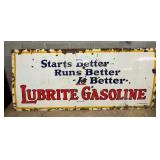 SSP LUBRITE GASOLINE SIGN