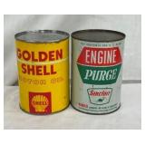 1QT SINCLAIR AND SHELL CANS