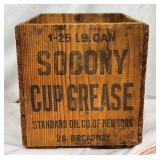 EARLY WOODEN SOCONDY GREASE BOX