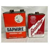 1G., 2G. SAPHIRE AND GASOLINE CANS