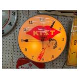 15IN KIST CLOCK W/ LADY AND BOTTLE 